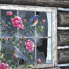 Схема вышивки «птицы»