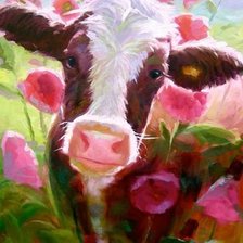 Схема вышивки «Бурёнка»