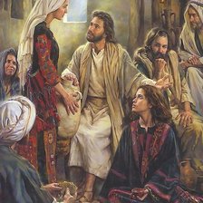 Схема вышивки «"У ног Иисуса"»