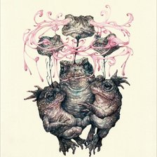 Схема вышивки «Жабы артхаус»