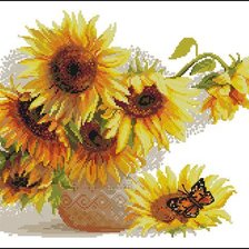 Схема вышивки «Подсолнухи»