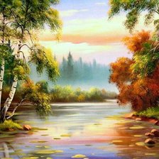 Схема вышивки «Пейзаж»