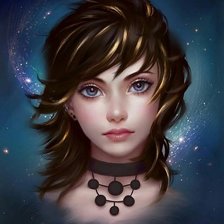 Схема вышивки «Девушка»