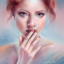 Схема вышивки «Девушка»