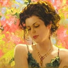 Схема вышивки «портрет девушки»