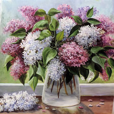 Схема вышивки «серия цветы: сирень»