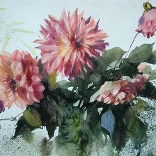 Схема вышивки «акварельные астры»