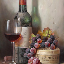 Схема вышивки «натюрморт с вином»