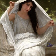 Схема вышивки «Вильям Бугеро. Портрет девушки»