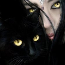 Схема вышивки «Ragazza gatto»