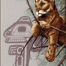 Схема вышивки «Felino sul ramo»