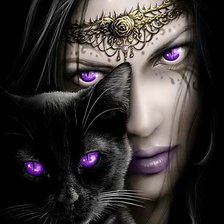 Схема вышивки «Ragazza gatto»