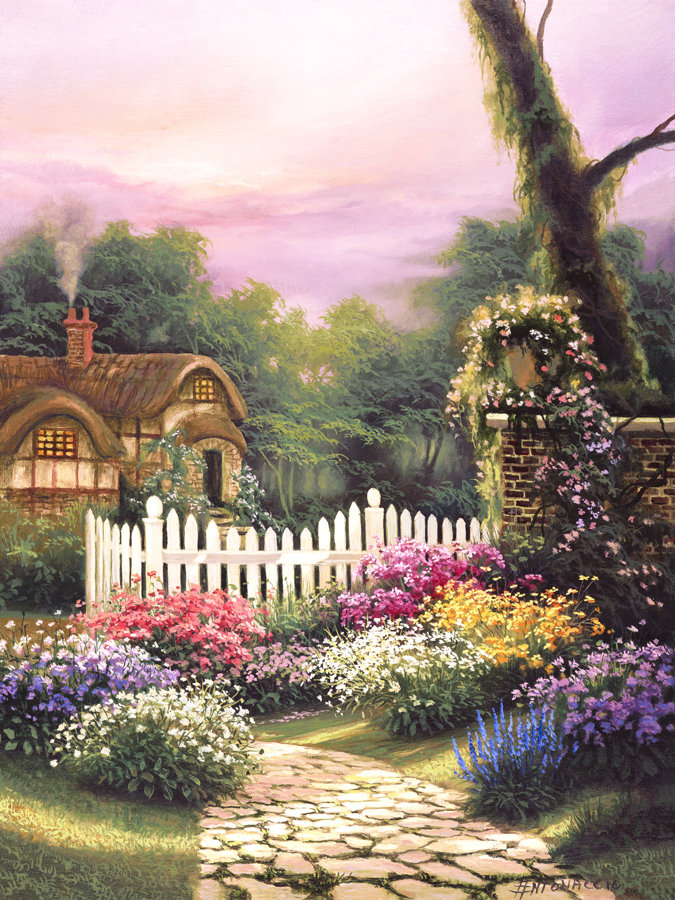 пейзаж - пейзаж, картина, природа, искусство - оригинал