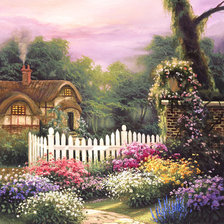 Схема вышивки «пейзаж»