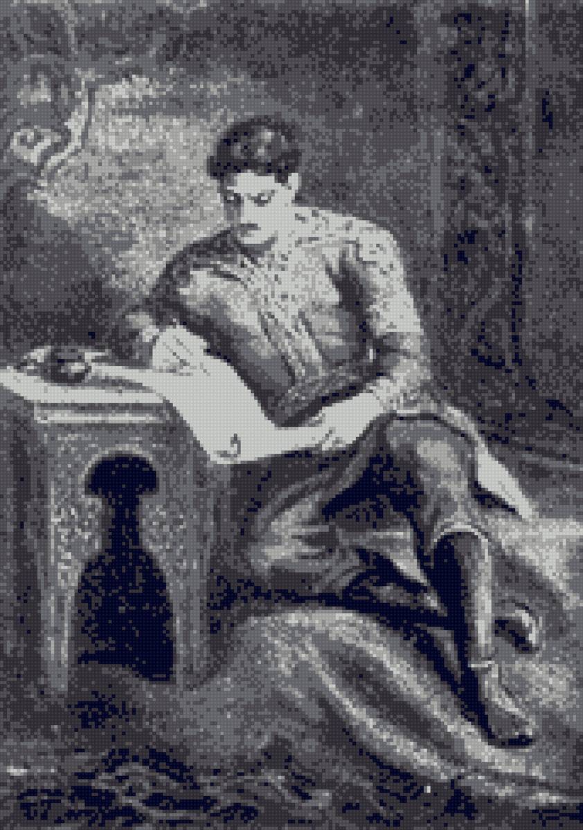 Автандил пишет письмо - литература, витязь в тигровой шкуре, грузия, руставели - предпросмотр