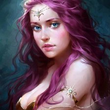 Схема вышивки «Девушка»