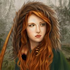 Схема вышивки «Девушка»