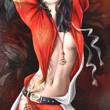 Схема вышивки «Девушка»