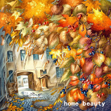 Схема вышивки «осенний двор»