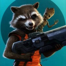 Схема вышивки «Ракета и Грут»