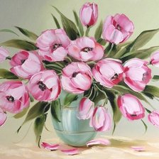 Схема вышивки «тюльпаны»