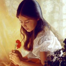 Схема вышивки «Девушка»