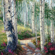 Схема вышивки «Лесная тропинка»