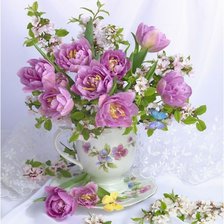 Схема вышивки «Сиреневый цвет»