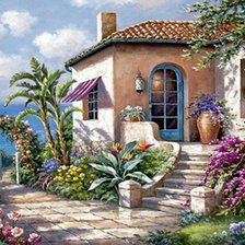 Схема вышивки «Домик у моря»