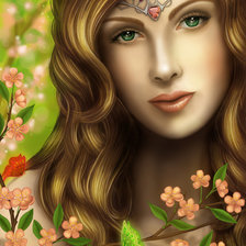 Схема вышивки «Девушка»