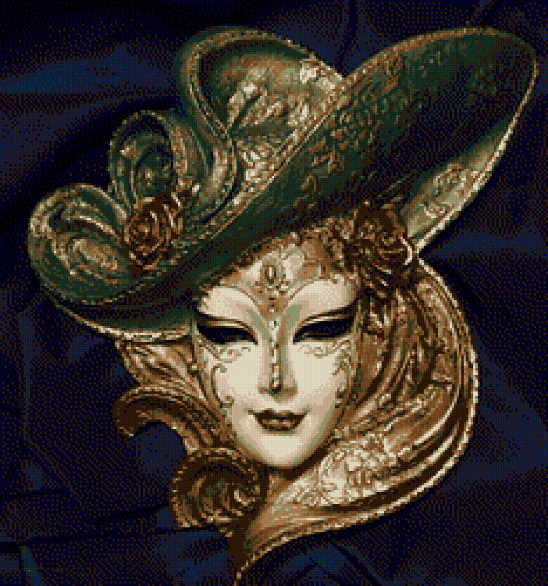 MASCARA VENECIANA CR - 234 x 250 cruces - предпросмотр