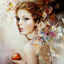 Схема вышивки «Девушка»