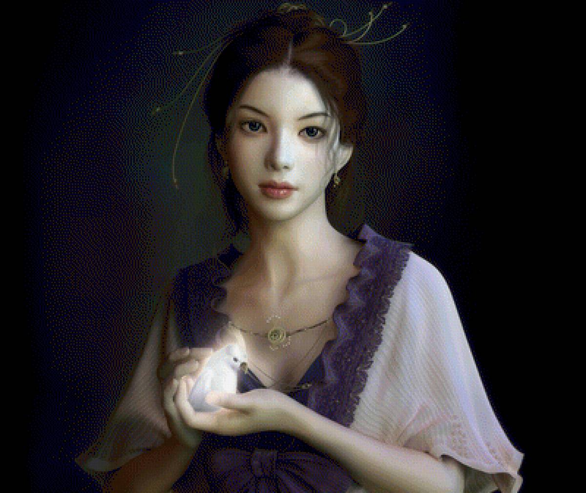 Девушка - птица, портрет, девушка - предпросмотр