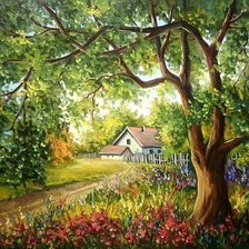 Схема вышивки «Пейзаж»