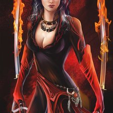 Схема вышивки «Девушка»