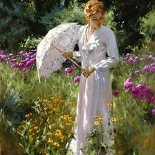 Схема вышивки «Девушка»