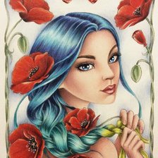 Схема вышивки «Девушка»