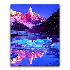 Схема вышивки «розовые горы»