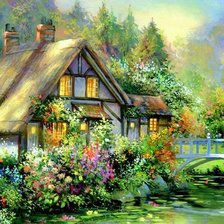 Схема вышивки «Домик»