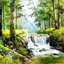 Схема вышивки «Пейзаж»