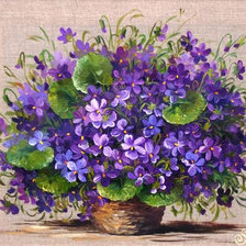 Схема вышивки «Чудесные фиалки»