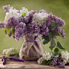 Схема вышивки «сирень»