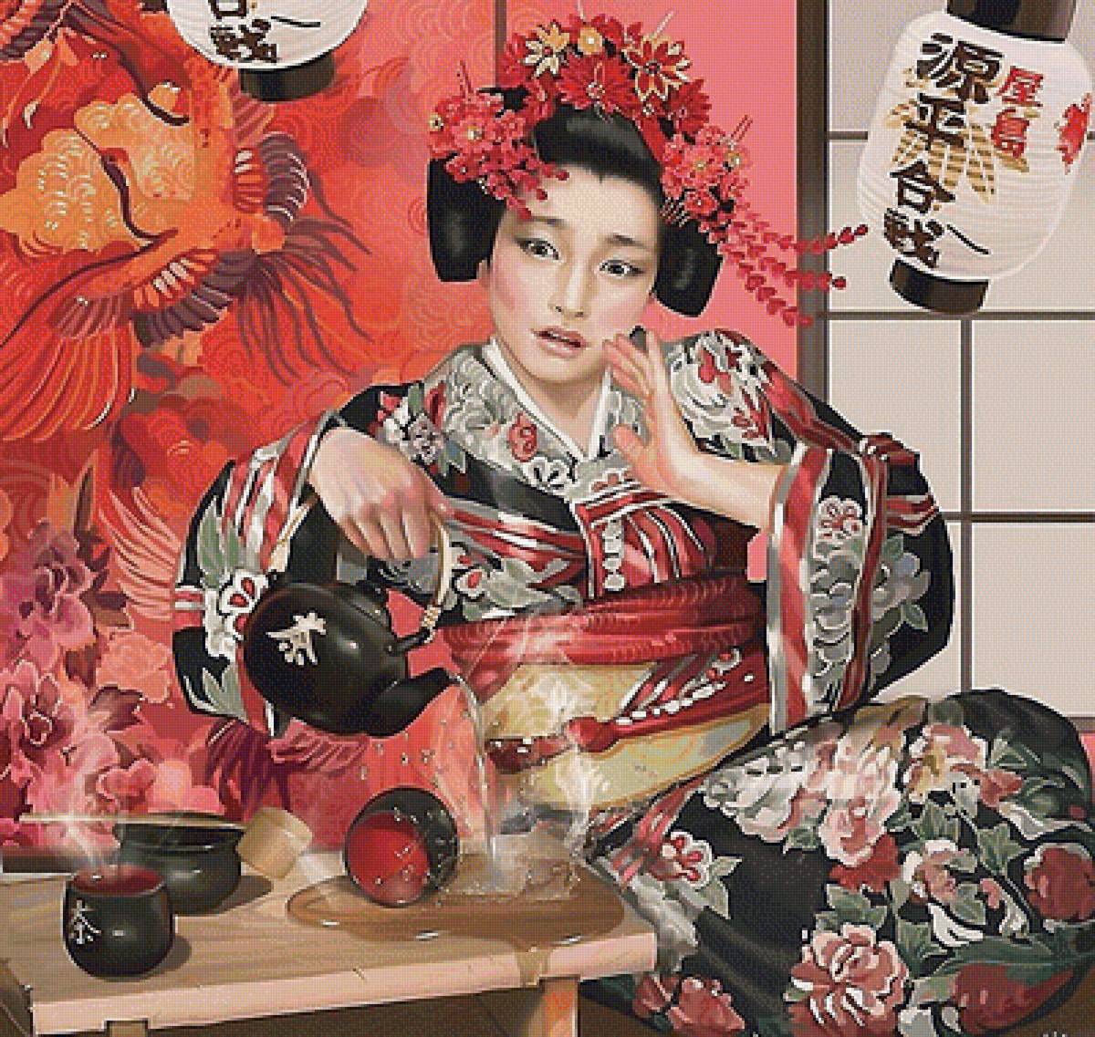 чайная церемоная 2 - художник-иллюстратор доронина татьяна - предпросмотр