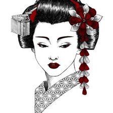 Схема вышивки «Гейша»