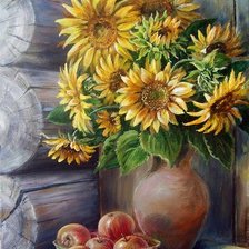 Схема вышивки «подсолнухи»