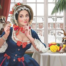 Схема вышивки «кафе "экзотик"»