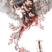 Схема вышивки «Девушка»