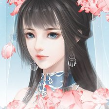 Схема вышивки «Девушка»