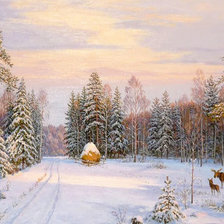 Схема вышивки «Худ. Морозов А. Лоси»