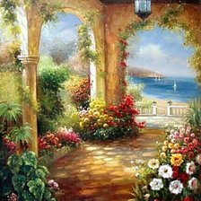 Схема вышивки «Пейзаж»